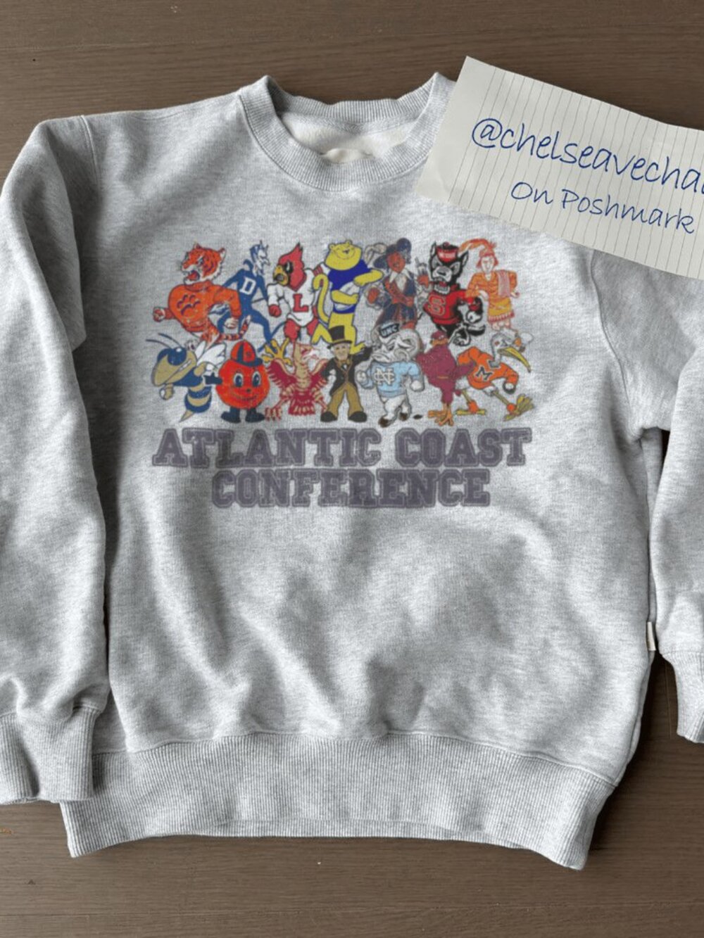 ACC Mascots Crewneck Sweatshirt - Atlantic Coast Conference Sweater, NCAA Shirt